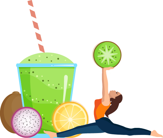 orange theory and juiceland graphic